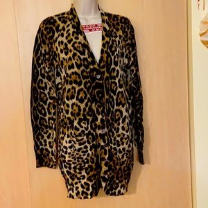 Leopard knit cardigan Medium
